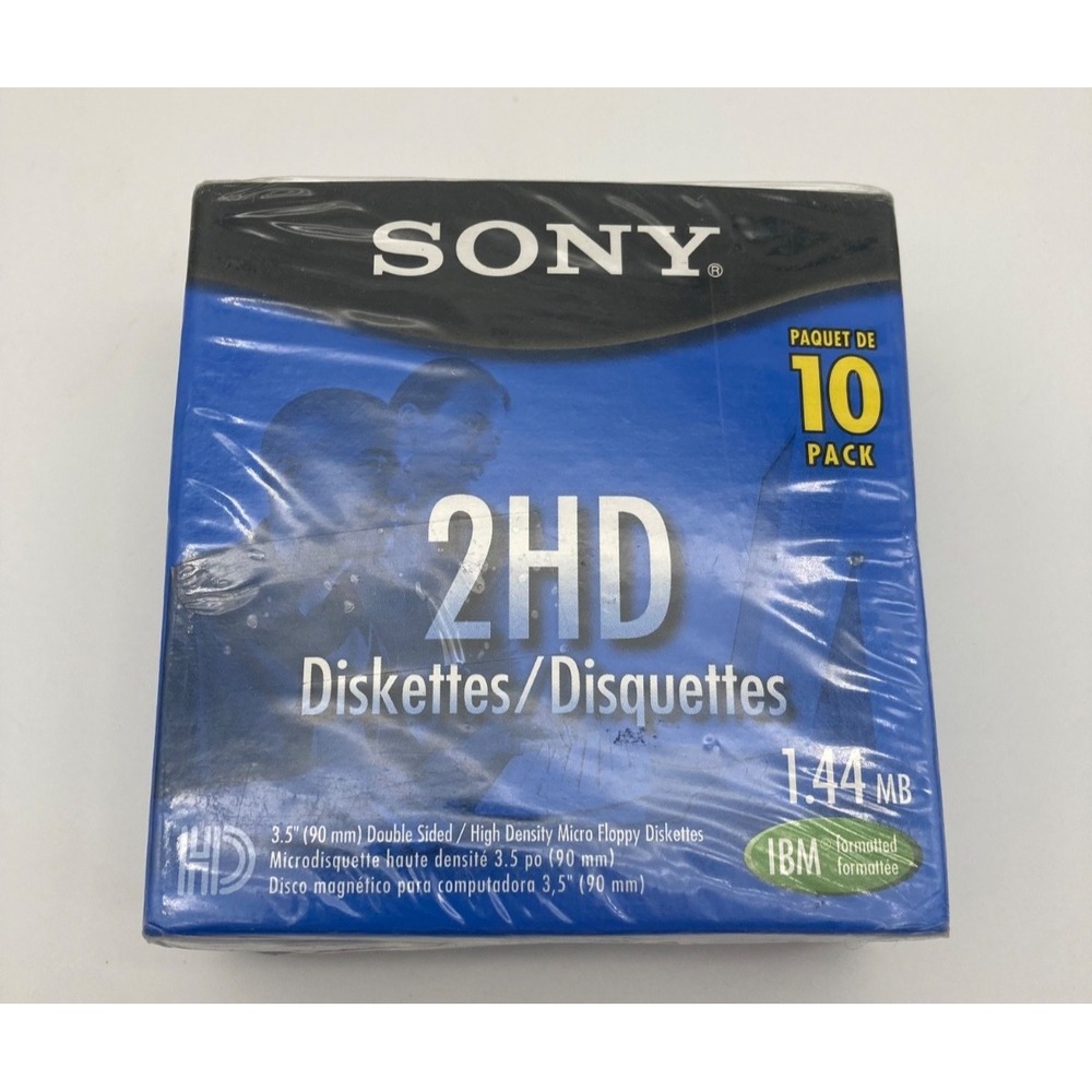 Sony 3.5" 2HD Floppy Disks 1.44MB IBM Formatted 10 Pack Sealed NOS